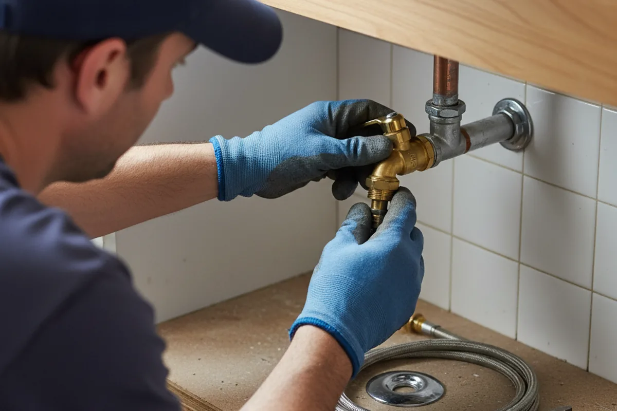 Shutoff valve and fitting work during Faucet and Fixture Repair in Saint Benedict